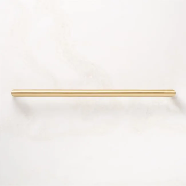 Curveaux Curved Brushed Brass Cabinet Handle 12''
