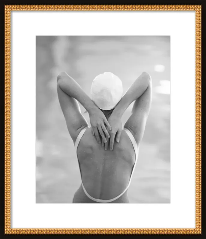 The Swimmer with a white  cap by Lucy Snowe for Artfully Walls