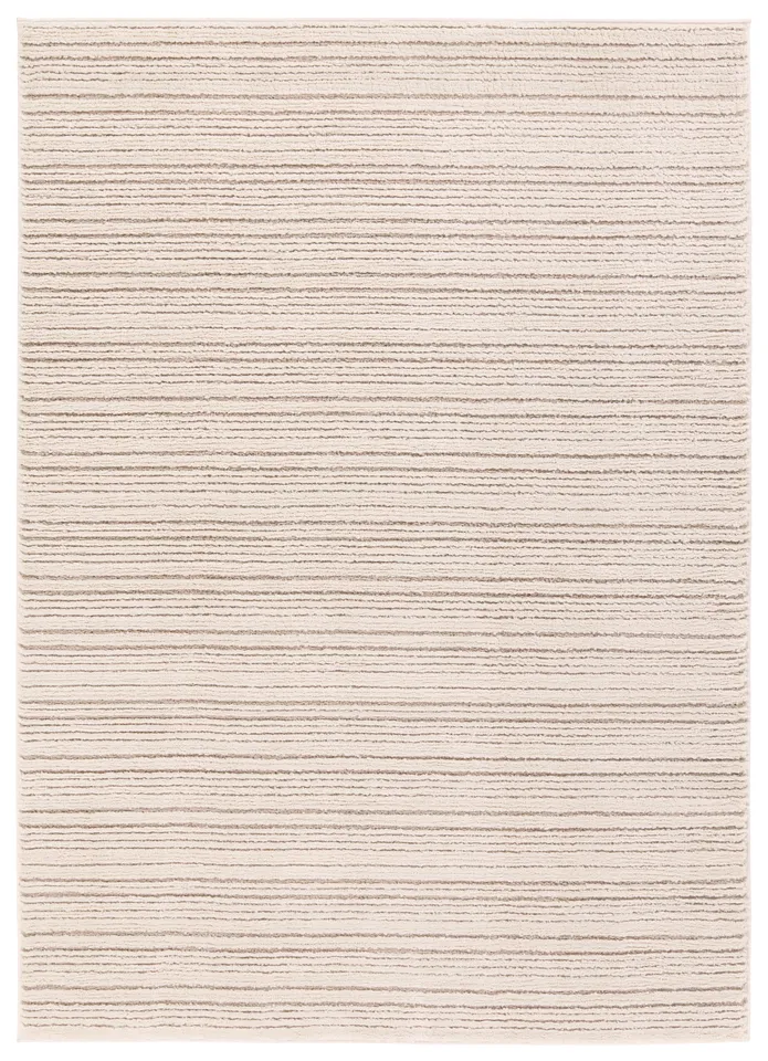 Label J Khoda JID17 Striped Ivory and Beige Area Rug (7'10"x10')