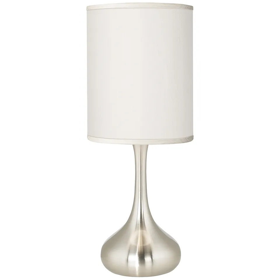 Possini Euro Droplet 24 1/2" Table Lamp with Cream Faux Silk Shade