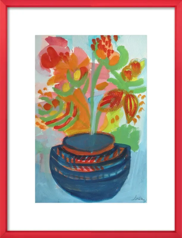 Red Flowers by Iria Fernandez Alvarez for Artfully Walls