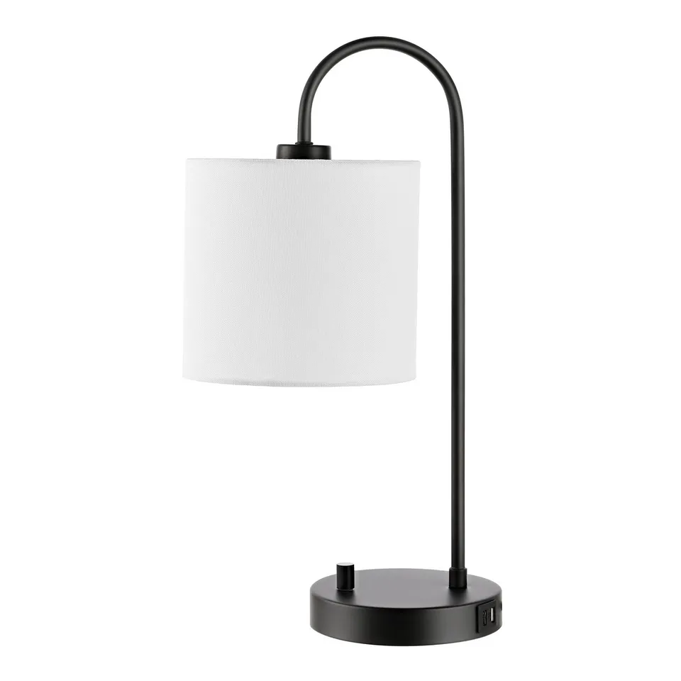 Lybrin 19.25" Table Lamp With USB - Black