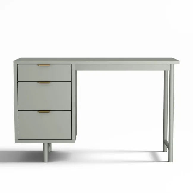 Classic 48" Green Wood 3-Drawer Kids Desk