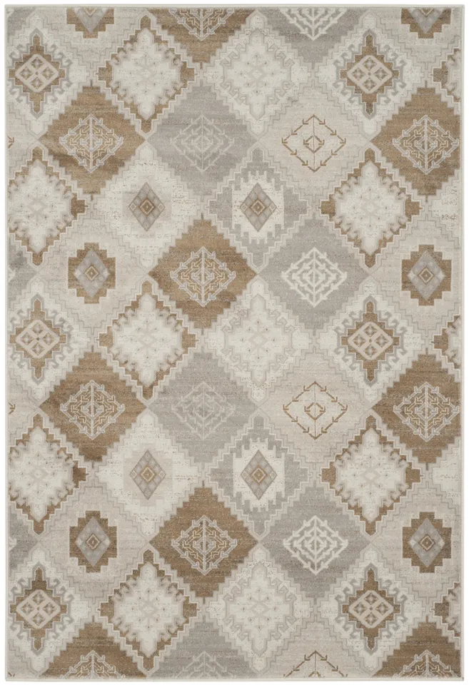 Arlo Home Woven Area Rug, VTG577M, Cream/Camel,  4' X 5' 7"