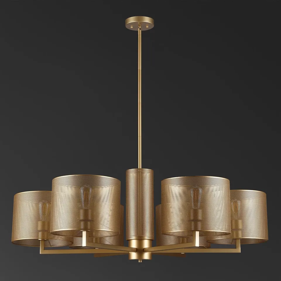 Safavieh Couture Zachaeus Metal 6 Light Chandel - Gold