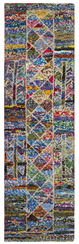Arlo Home Hand Tufted Area Rug, NAN402A, Multi,  2' 3" X 8'