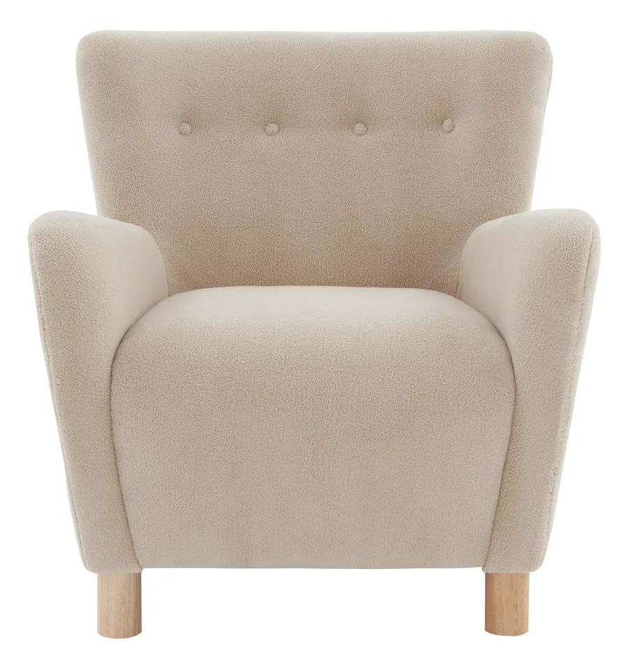 Carey Faux Shearling Accent Chair - Tan