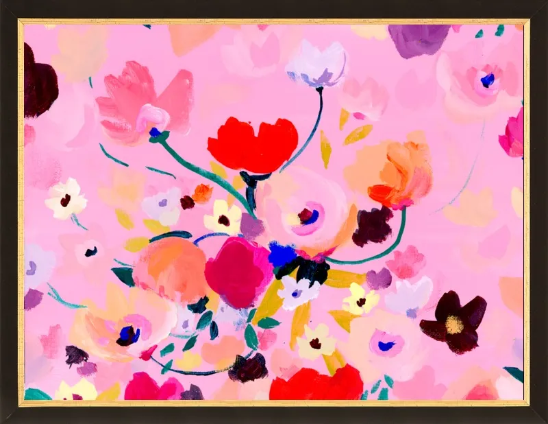Pink Posey by KT Smail for Artfully Walls