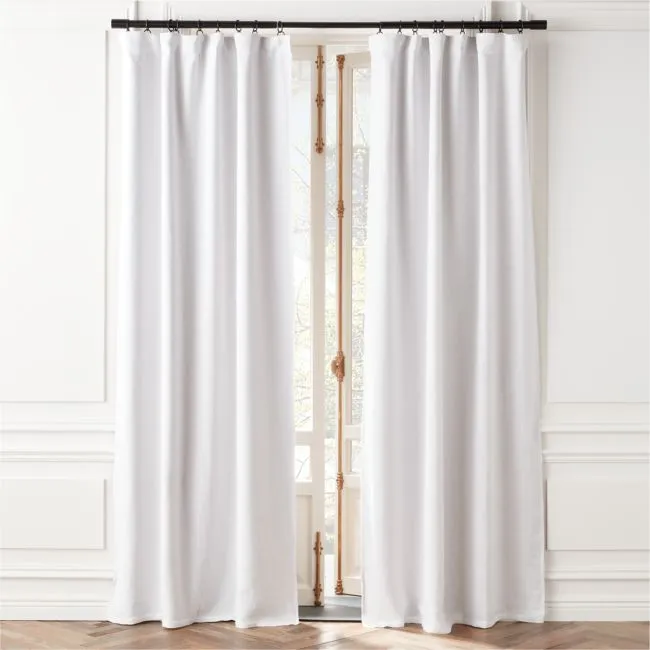 White European Linen Blackout Window Curtain Panel 48"x84"