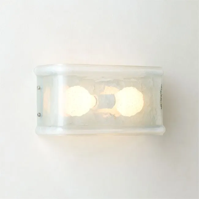 Abryn Textured Glass Wall Sconce 9.5" Set of 2