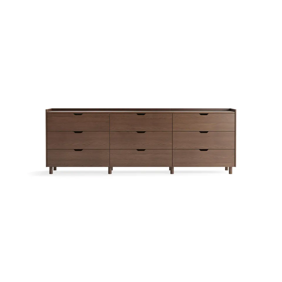 Prospect 9-Drawer Low Dresser - Walnut - Wood