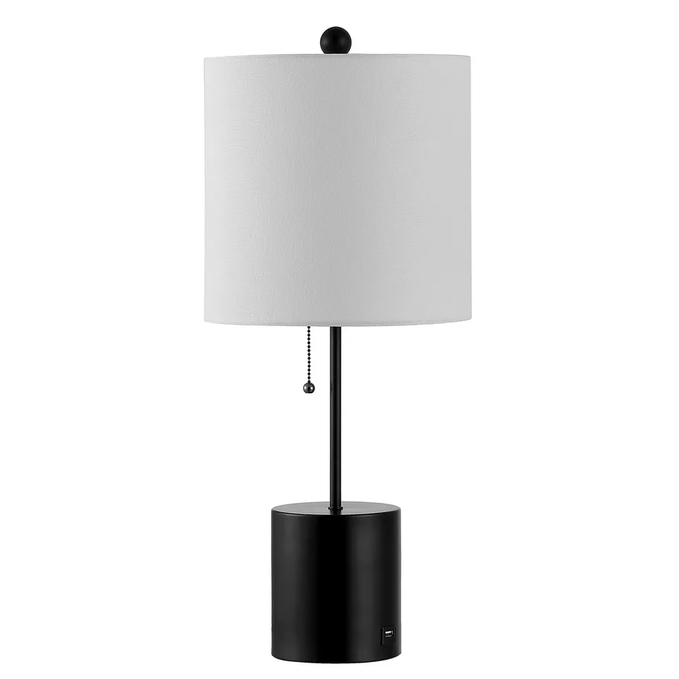 Dalra 25" Table Lamp With USB - Black