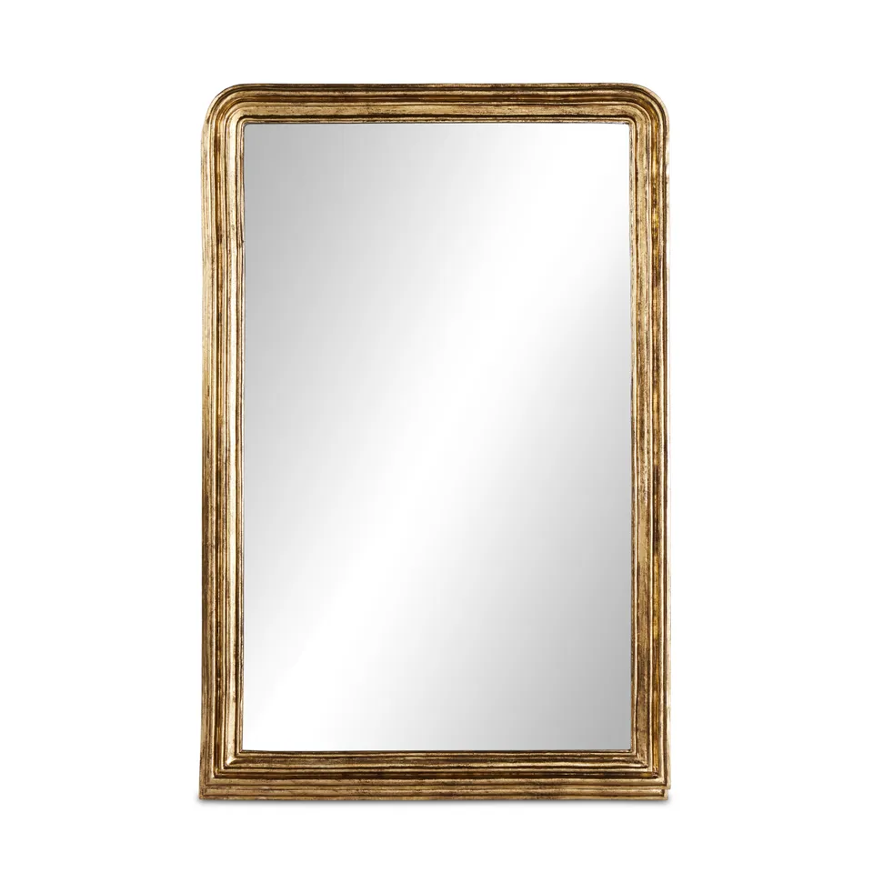 Vintage Louis Floor Mirror-Antiqued