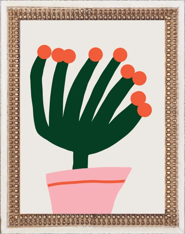 Flowering cactus by Jessica Nielsen for Artfully Walls