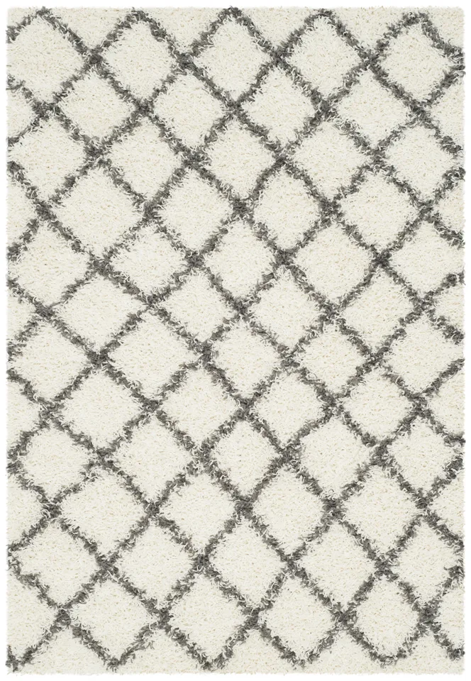Arlo Home Woven Area Rug, SGD258H, Ivory/Dark Grey,  4' X 6'