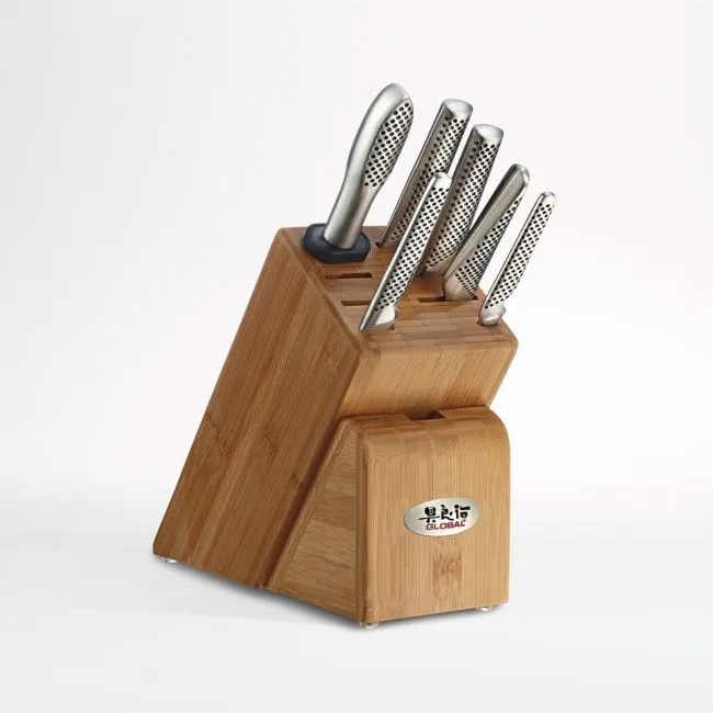 Global ® Classic Cutlery Takashi 7-Piece Wood Block Knife Set