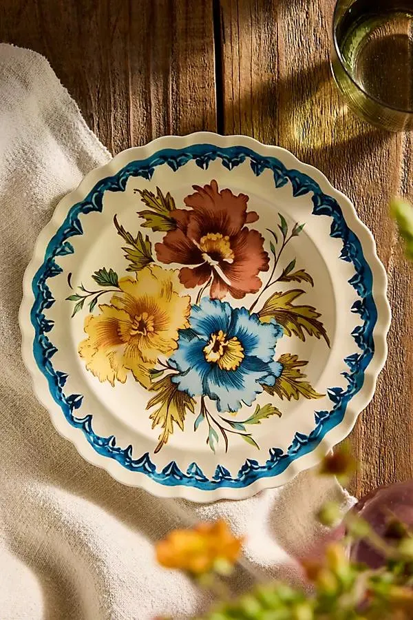 Autumnal Floral Stoneware Side Plate