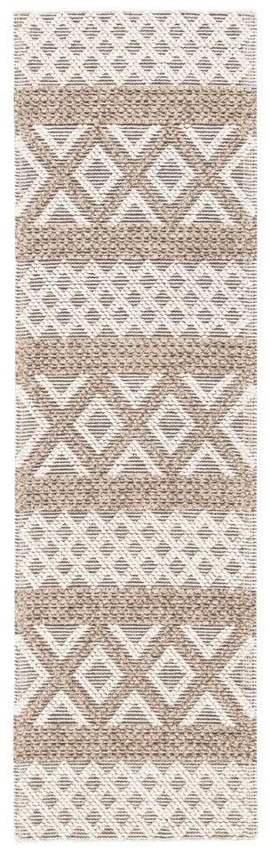 Safavieh Couture Vermont Collection Hand Woven Area Rug, Ivory / Grey, 2'-3" x 8'