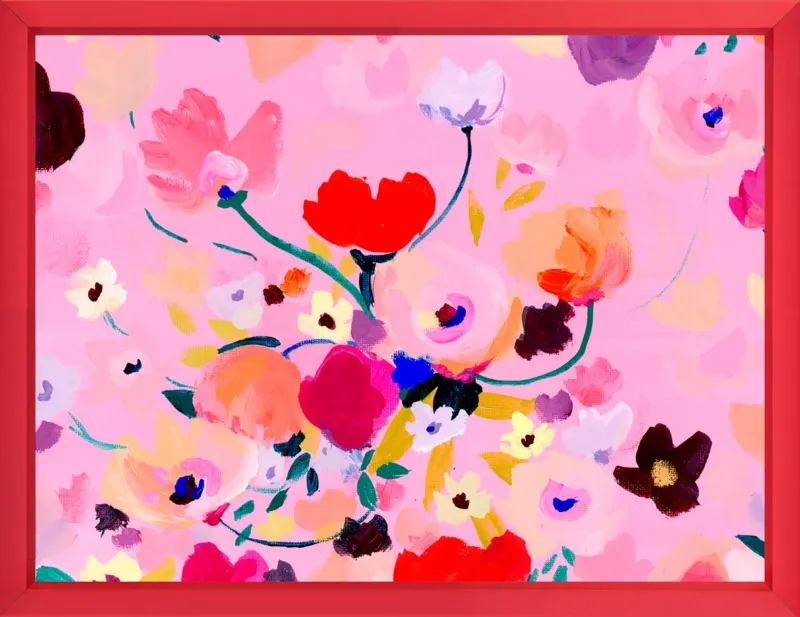 Pink Posey by KT Smail for Artfully Walls