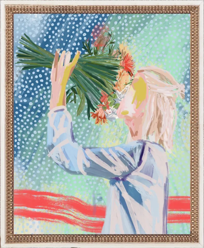 I like to stop and smell the roses  by Jamie Corley for Artfully Walls