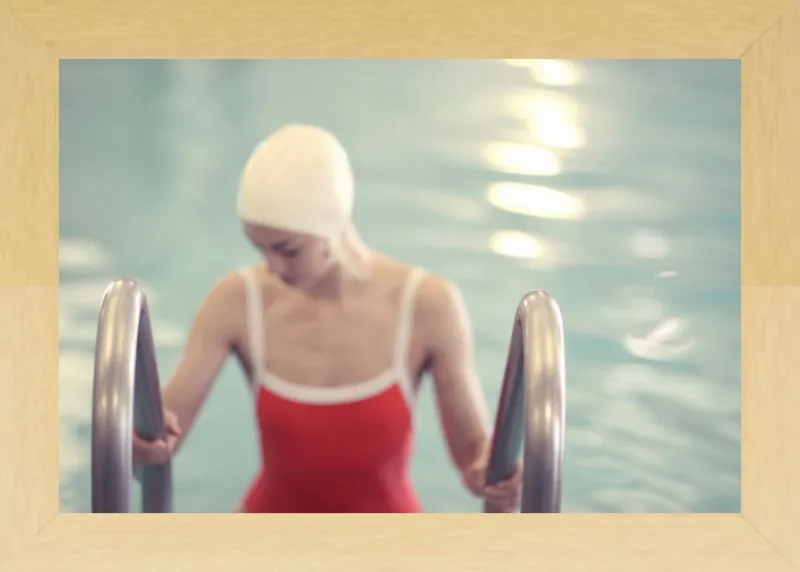 Swimmer in a Red Suit by Lucy Snowe for Artfully Walls