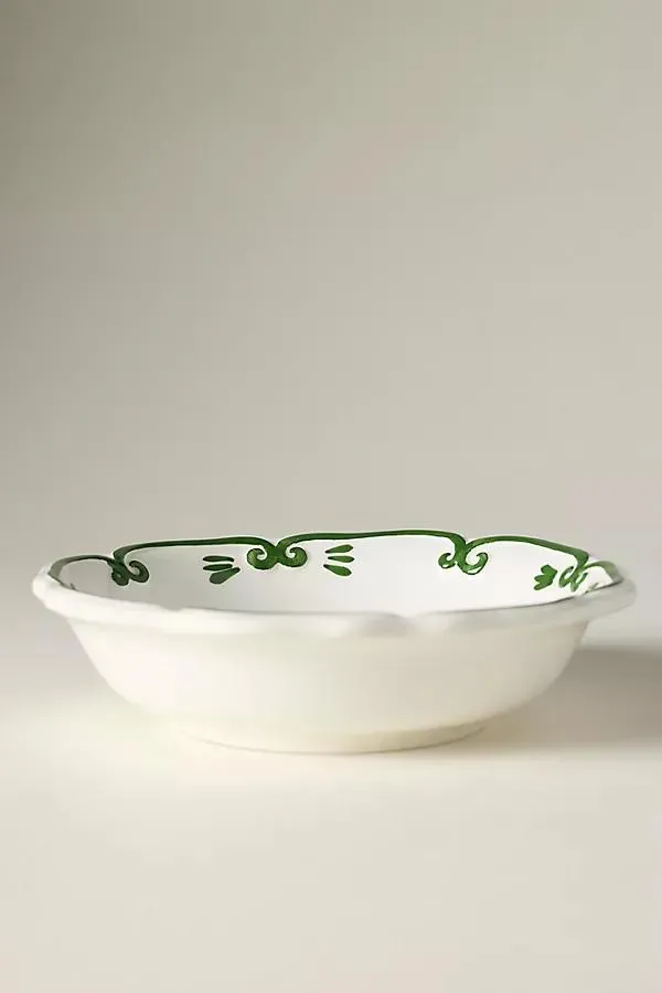 Vanessa Italian Earthenware Pasta Bowl, Set of 4