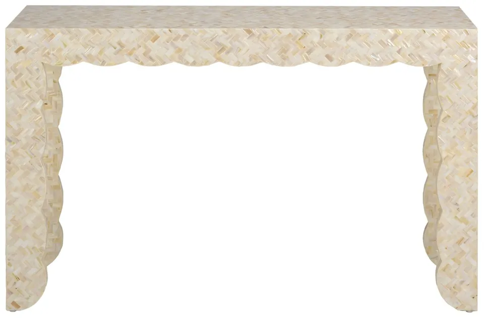 Aldana Console Table - Cream / Mother of Pearl