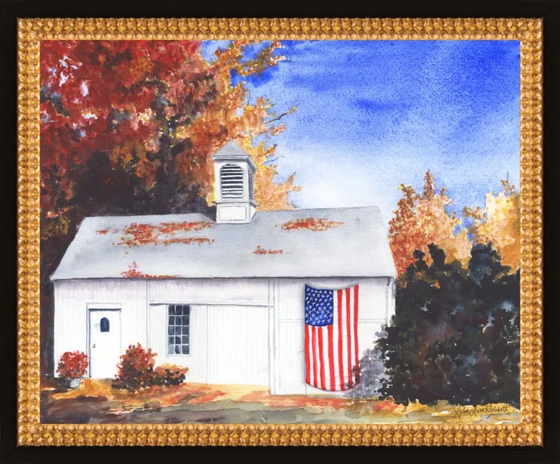 The Ross Barn in Fall by Lydia Marie Elizabeth for Artfully Walls