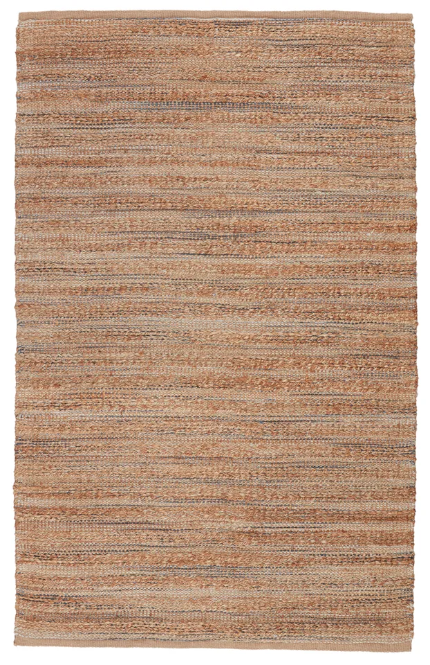 Canterbury Natural Solid Beige/ Blue Area Rug (6'X9')