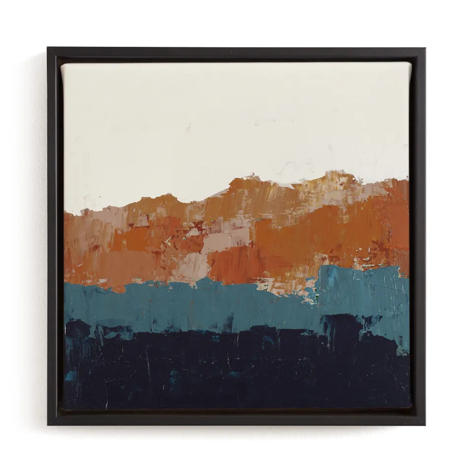 Abstract Color Study Blue And Orange Limited Edition Fine Art Print