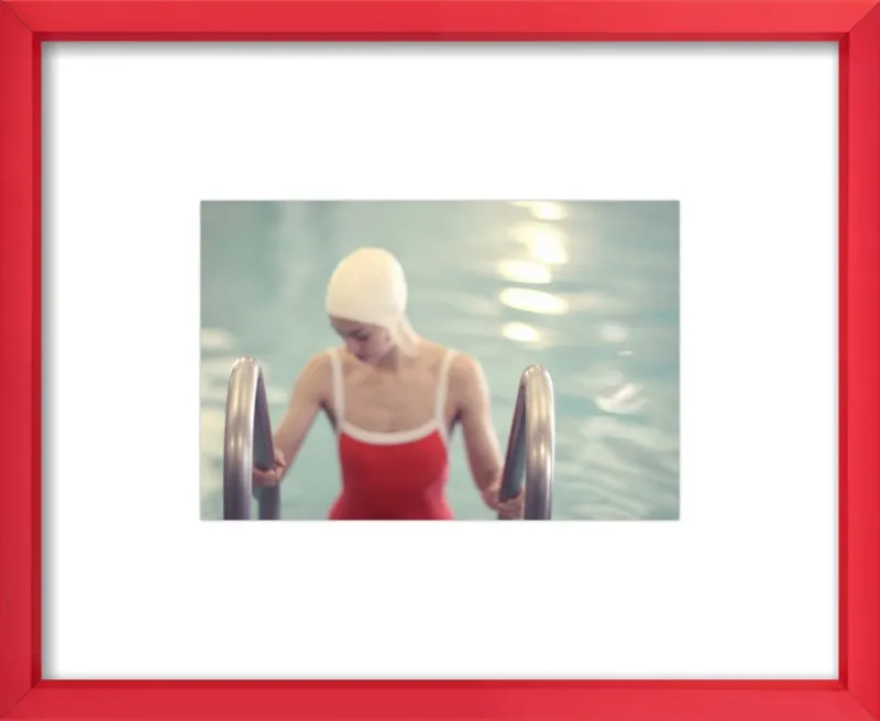 Swimmer in a Red Suit by Lucy Snowe for Artfully Walls