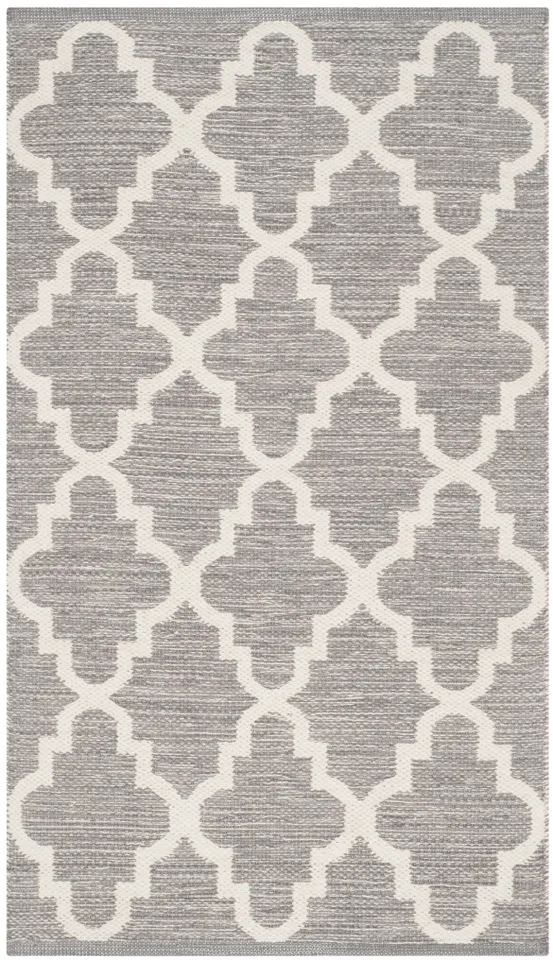 Arlo Home Hand Woven Area Rug, MTK810A, Grey/Ivory,  2' 6" X 4'