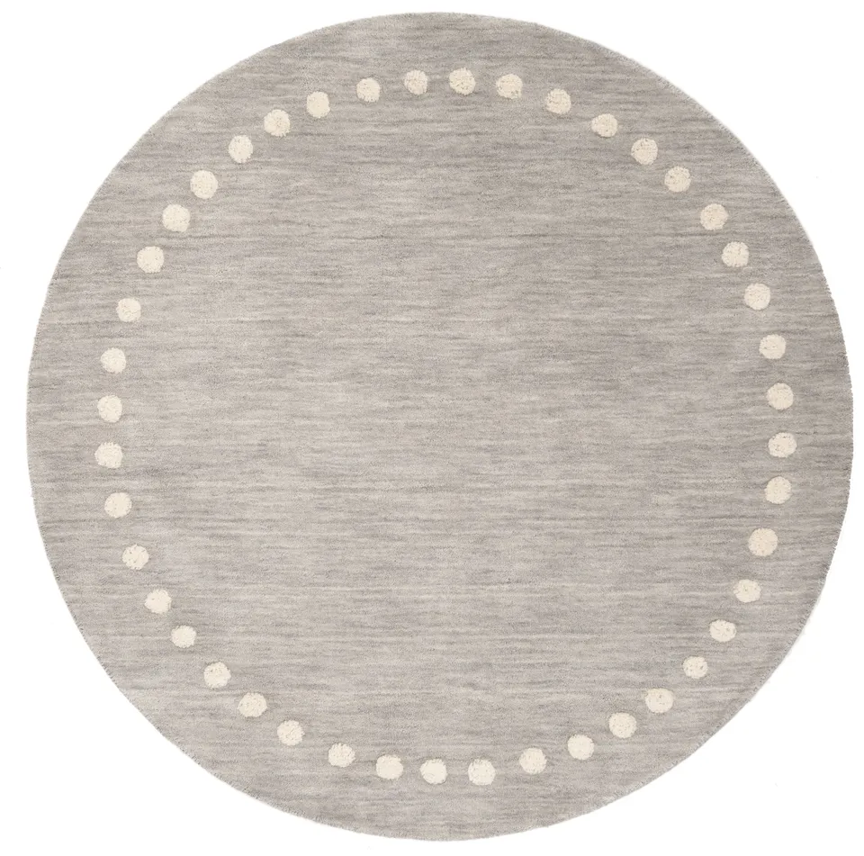 Arlo Home Hand Loomed Area Rug, SFK802F, Grey,  5' X 5' Round