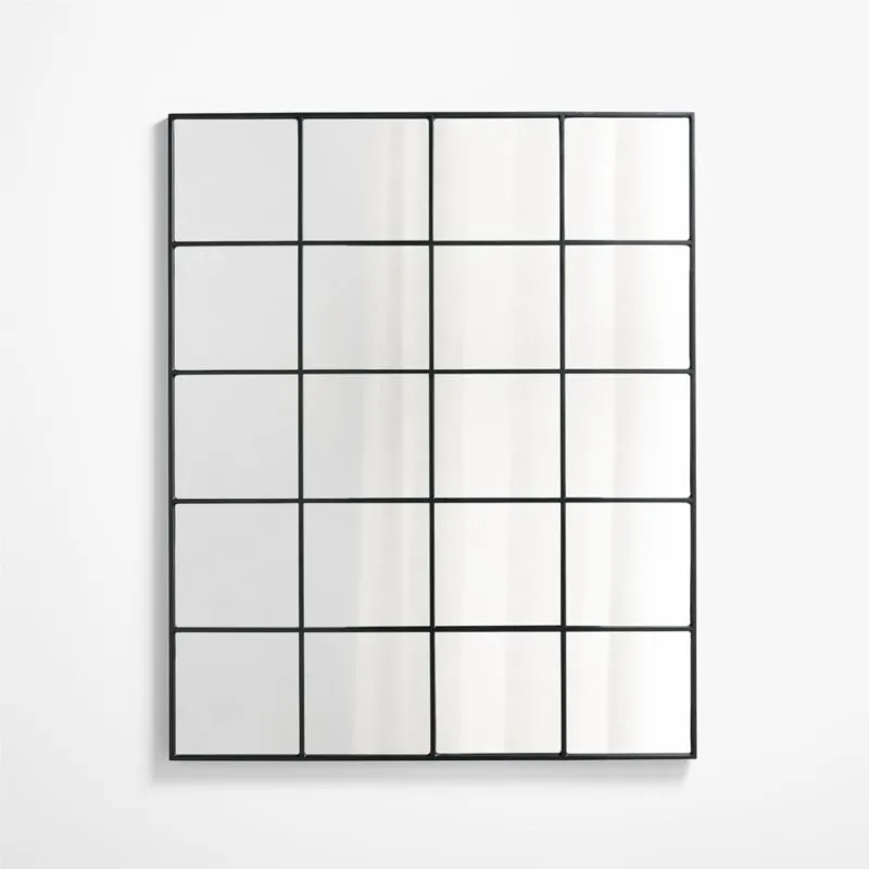Bridget Classic Rectangular Window Pane Wall Mirror 45"x55"