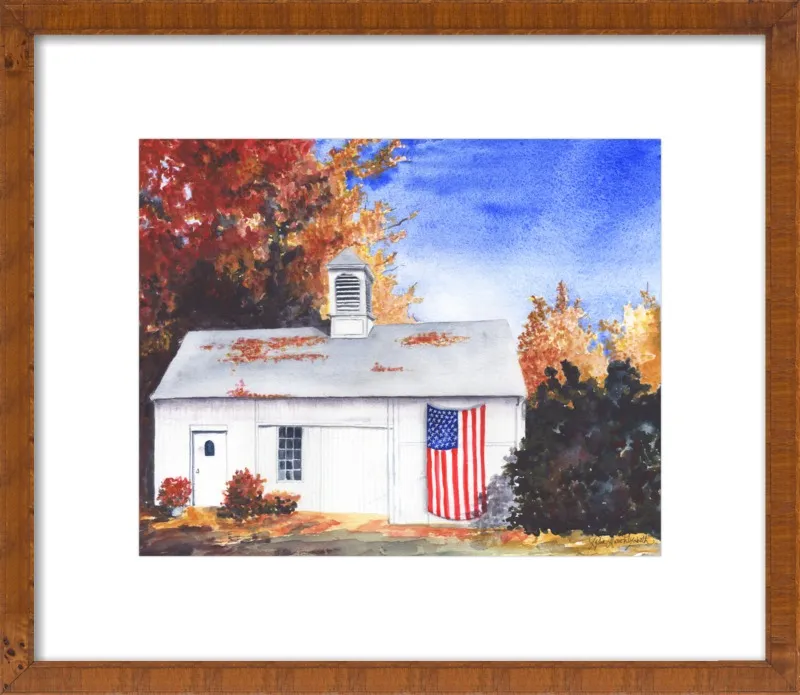 The Ross Barn in Fall by Lydia Marie Elizabeth for Artfully Walls