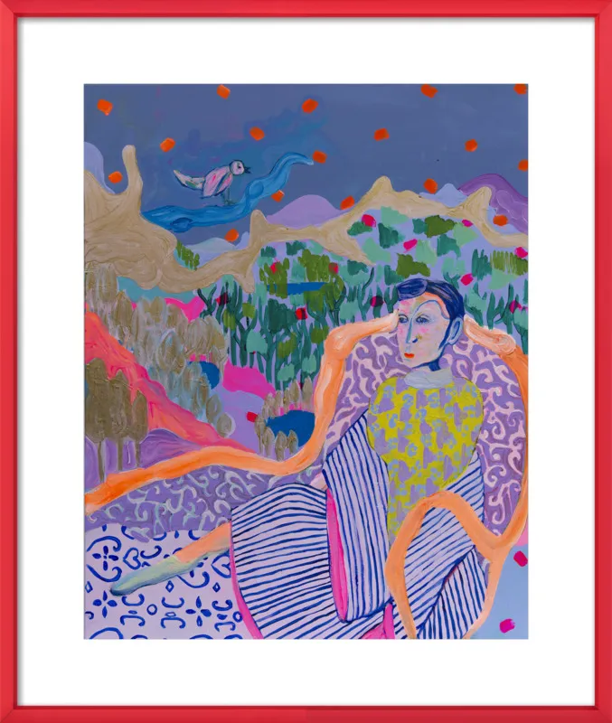 "The Nightingale" illustration by Davina Shefet for Artfully Walls