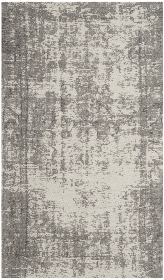 Arlo Home Woven Area Rug, CLV225B, Silver/Ivory,  3' X 5'