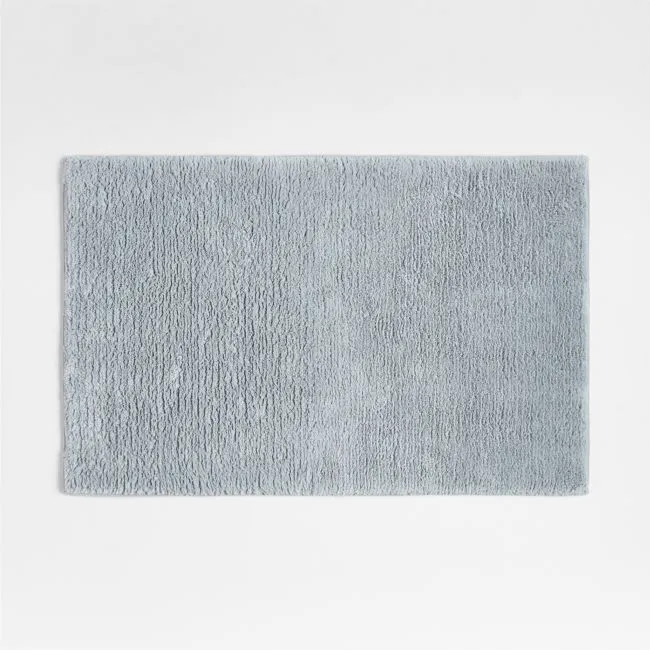Rylan Organic Cotton MistBlue Bath Mat 24"x36"