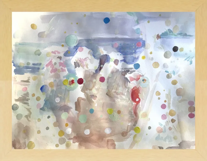 Beach scene (from memory)  by Hannah Dean for Artfully Walls