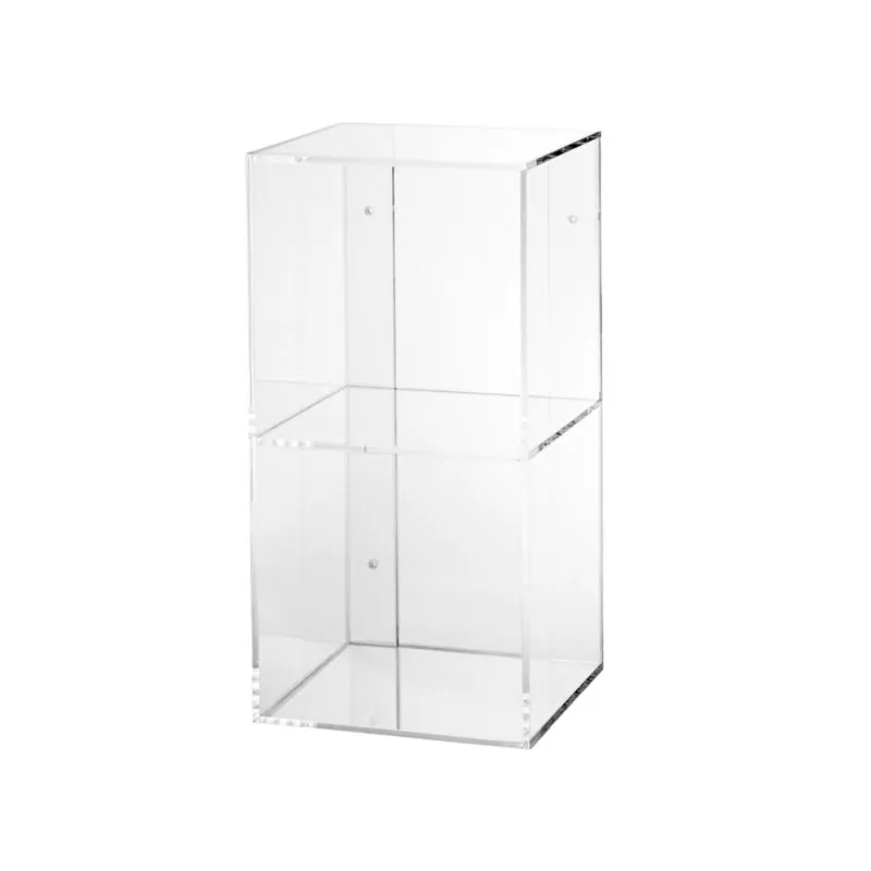 Now You See It Clear Acrylic 2-Bin Floating Shelf Bookcase