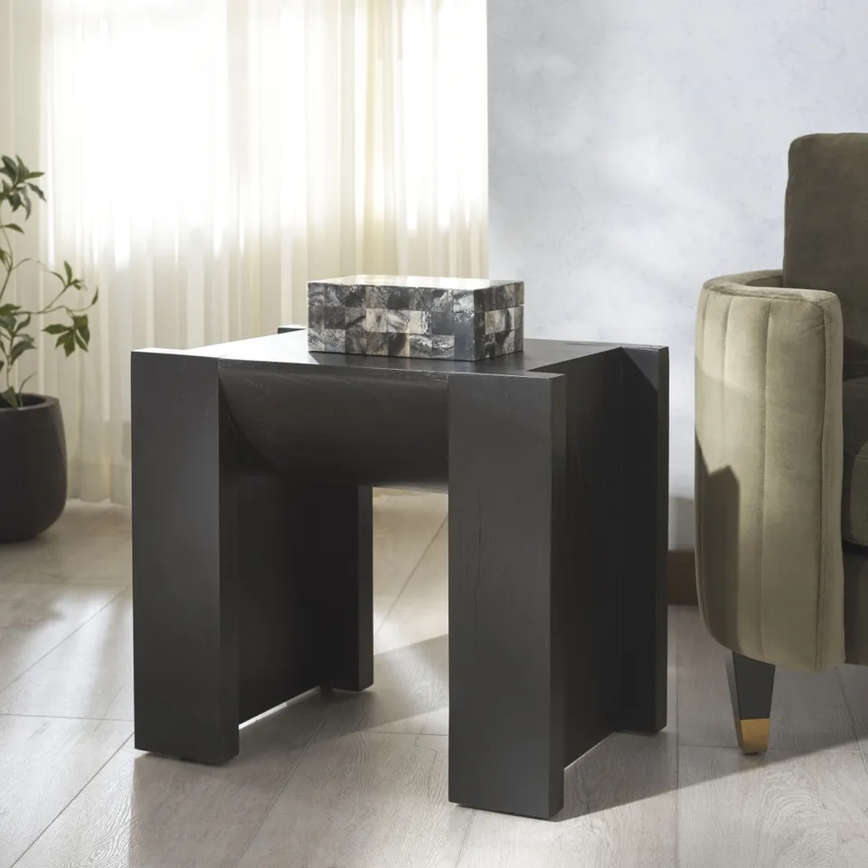 Jessandria Wood Accent Table - Black
