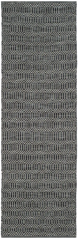 Arlo Home Hand Woven Area Rug, MTK413A, Ivory/Dark Grey,  2' 3" X 7'