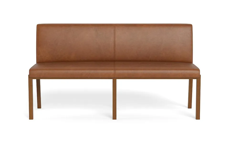 Callen Leather Wood Framed Upholstered Bench