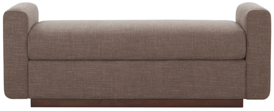 Safavieh Couture Joanndria Upholstered Bench, Brown / Walnut