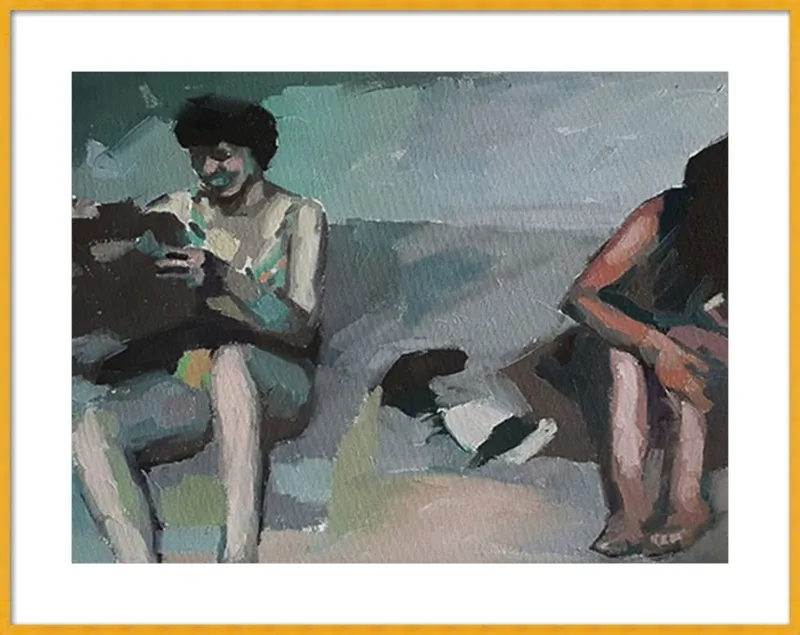 Girls at the beach by Mary Sinner for Artfully Walls