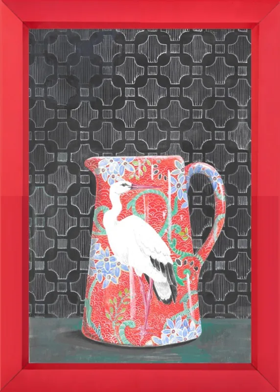 Red Vase by Miri Eshet for Artfully Walls