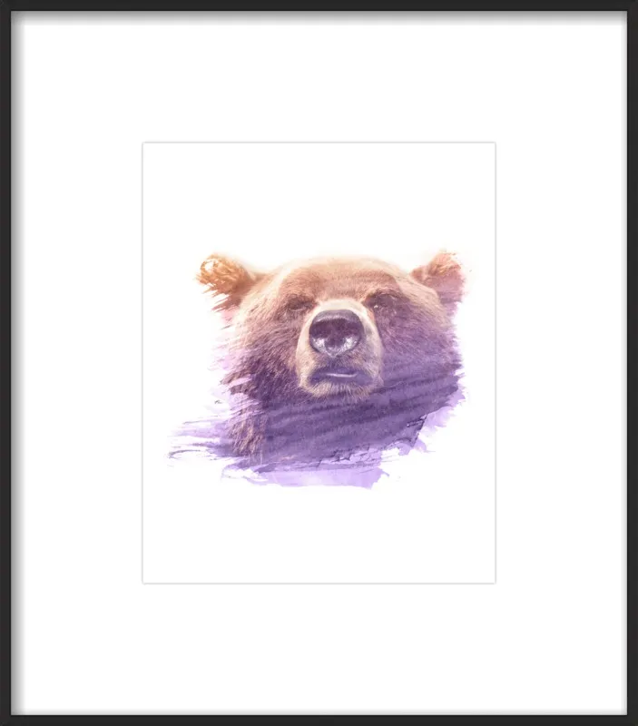 BEAR SUPERIMPOSED WATERCOLOR by Emiliano Deificus for Artfully Walls