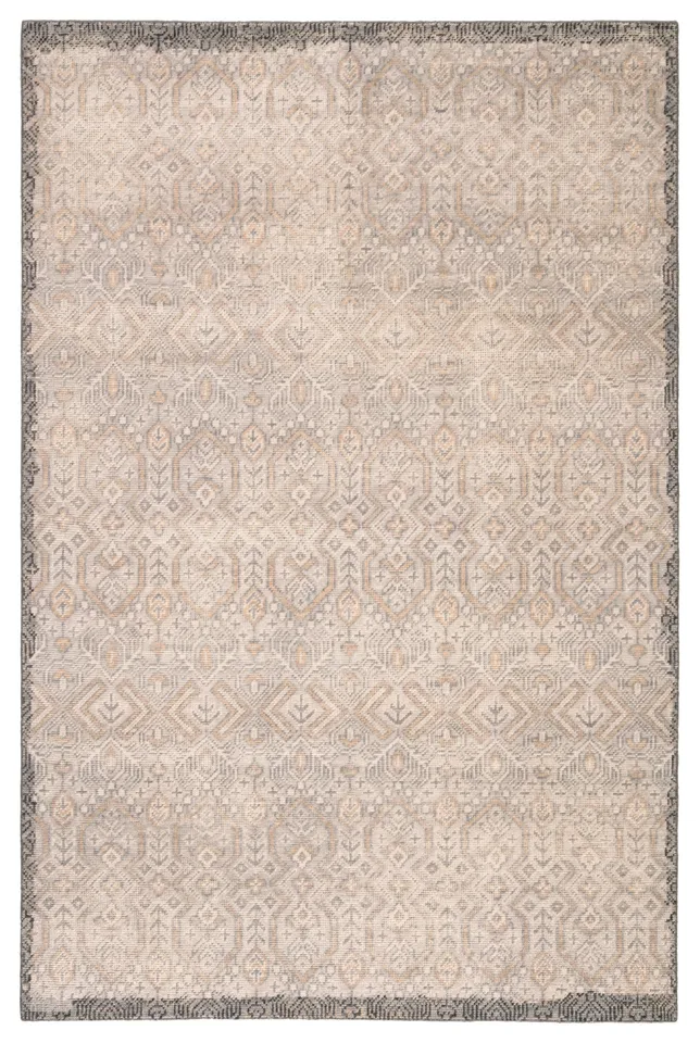 Prospect Hand-Knotted Tribal Gray/ Gold Area Rug (5'X8')