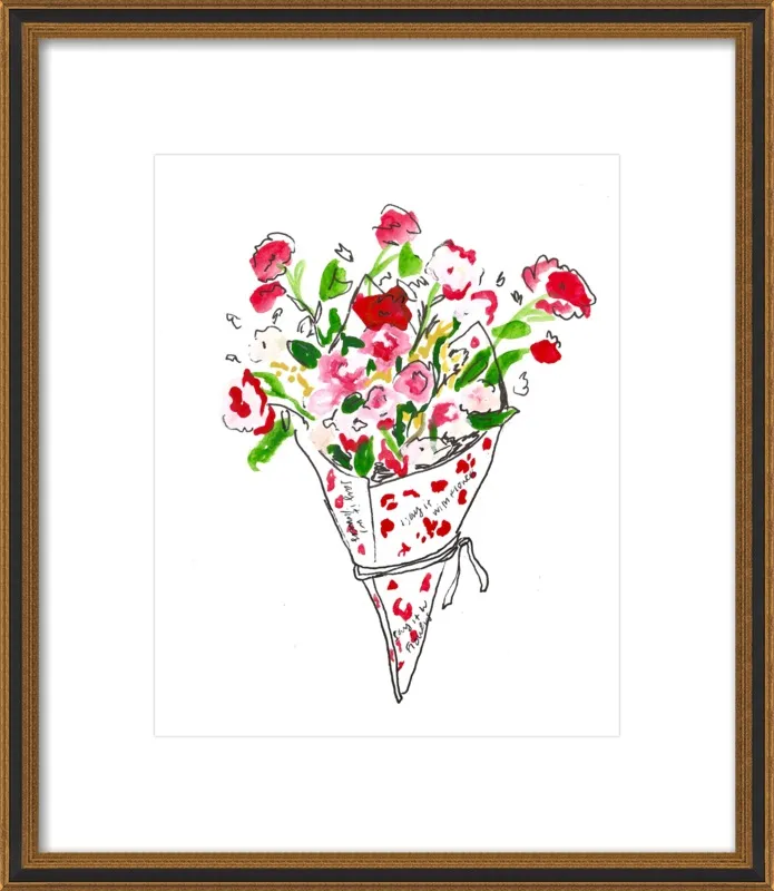 Bodega Flowers in Pink and Red by Larsen McDowell for Artfully Walls