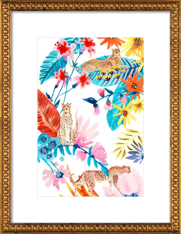 Cheetah Jungle by Jen Lindup for Artfully Walls